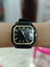 聚利時(shí)（Julius）手表女多巴胺禮物學(xué)生運動(dòng)夜光橡膠防水石英腕表黑金色JA-1491G 曬單實(shí)拍圖