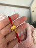 周六福呈祥蛇寶黃金轉運珠紅繩生肖蛇本命年生日禮物A1713124 約0.49g 曬單實(shí)拍圖