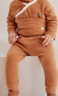 OAK FAMILY新品秋冬蓄熱嬰幼兒爬服兒童長(zhǎng)袖包屁衣高腰護(hù)肚褲保暖套裝 磚紅-護(hù)肚褲 80cm 曬單實(shí)拍圖