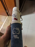 杯具熊兒童水杯雙飲小學(xué)生上學(xué)專(zhuān)用保溫杯吸管杯便攜高顏值運動(dòng)杯送禮物 銳氣運動(dòng)雙飲杯-牛仔kitty 600ml 曬單實(shí)拍圖