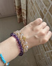 中國黃金（CHINA GOLD）黃發(fā)晶手串男女款白水晶手鏈輕奢小眾情情人節生日禮物送女朋友 （紫晶凝智）紫水晶手串-約6mm 曬單實(shí)拍圖