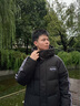 雪中飛新款男女情侶長(zhǎng)款連帽羽絨服青春運(yùn)動(dòng)時(shí)尚陽(yáng)光學(xué)院風(fēng) 黑色|8056 175/96A 曬單實(shí)拍圖
