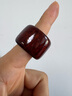 玄同 木質(zhì)扳指金絲楠陰沉木烏木黃金樟血龍木透光指環(huán)中式禮物 血檀扳指 曬單實(shí)拍圖