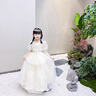 思妙星兒童禮服花童婚紗公主裙女童輕奢小眾小主持人走秀鋼琴演奏演出服 香檳色 140 曬單實(shí)拍圖
