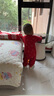 babylove嬰兒連體衣純棉秋裝紅色喜慶衣服滿(mǎn)月寶寶哈衣爬服送禮衣服 曬單實(shí)拍圖