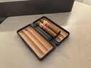 雪松木內襯便攜3位雪茄盒 飛行模式合金密封保濕旅行送禮順豐包郵 黑色 曬單實(shí)拍圖