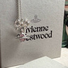 薇薇安·威斯特伍德（Vivienne Westwood）西太后旗艦正品項鏈女輕奢小眾圣誕蝴蝶結(jié)ORB項鏈圣誕禮物送女友 銀粉色 曬單實拍圖