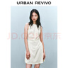 UR2025春季新款女裝時(shí)尚氣質(zhì)褶皺收腰短款連衣裙UYY750029 米白 S 曬單實(shí)拍圖