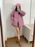 ZHR潮流拳擊靴丨長筒反絨皮德訓(xùn)鞋子女高幫騎士靴戶外運動個性女鞋子 棕色 4cm增高 37 曬單實拍圖