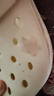 名創(chuàng)優(yōu)品（MINISO）洞洞鞋男女夏季外穿涼鞋防滑厚底踩屎感包頭涼拖鞋 卡其+海洋星星 曬單實拍圖