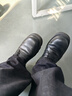 馬登工裝增高德比鞋男款厚底黑色大頭商務(wù)通勤cleanfit英倫風(fēng)休閑皮鞋 星耀黑【納帕皮版磨砂】 43 男碼 曬單實(shí)拍圖