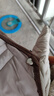小香風(fēng)撞色翻領(lǐng)菱格羽絨棉服女冬季韓版輕薄夾棉保暖棉衣短款外套 卡其色 2XL 【90-115斤】 曬單實(shí)拍圖