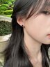 timebetter深寶藍銀耳釘女小眾設計感高級感耳環(huán)明艷華麗輕奢首飾生日禮物 套1/銀耳釘+玫瑰禮盒 925銀材質(zhì) 曬單實(shí)拍圖