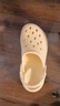 名創(chuàng)優(yōu)品（MINISO）洞洞鞋男女夏季外穿涼鞋防滑厚底踩屎感包頭涼拖鞋 卡其+海洋星星 曬單實(shí)拍圖