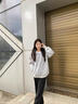 棉致連帽重磅衛衣女春秋冬季新款開(kāi)衫短外套寬松韓版山東即墨中山加絨 030灰色【常規高品質(zhì)28.5】 L 110-125斤 曬單實(shí)拍圖