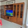 梓畫(huà)實(shí)木電視柜背景墻柜客廳落地儲物柜現代中式家用酒柜組合柜子621 621#電視柜3.8米 胡桃色 曬單實(shí)拍圖
