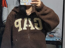 GAP女裝貼布繡花logo仿羊羔絨連帽衛(wèi)衣外套600757 棕色 170/88A(L)亞洲尺碼 曬單實(shí)拍圖