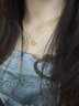 中國黃金（CHINA GOLD）小狐貍黃金項鏈女足金吊墜生日禮物送女朋友老婆 臻選禮盒包裝【無(wú)產(chǎn)品勿單拍】 金重約0.3g【足金吊墜+銀鏈】 曬單實(shí)拍圖