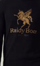 Raidy Boer/雷迪波爾【舒彈羊毛】2025秋男刺繡燙鉆針織毛衣 5063 黑色 M /170/48 曬單實(shí)拍圖
