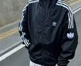 adidas休閑簡約三條紋梭織立領(lǐng)夾克外套男裝秋季阿迪達(dá)斯三葉草 黑色 (偏小，推薦買大1碼)   XL 曬單實拍圖