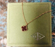 梵克雅寶（Van Cleef & Arpels）項(xiàng)鏈女 四葉草18K紅玉髓幸運(yùn)星小紅花項(xiàng)鏈送女士女友七夕送禮 小號(hào) 紅玉髓 VCARN59M00 9.5mm 曬單實(shí)拍圖