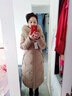 皮爾卡丹（pierre cardin）羽絨服白鴨絨女士冬季新款加厚過(guò)膝中長(cháng)款媽媽外套女 卡其色(大毛領(lǐng)) XL 106-118斤 曬單實(shí)拍圖