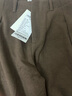 鷺青一【且忘憂(yōu)】寬松闊腿褲女秋季復古捏褶設計高腰西裝休閑褲 棕色 M 曬單實(shí)拍圖