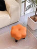 鉑吶苓小凳子簡(jiǎn)約換鞋凳客廳沙發(fā)腳踏凳茶幾小矮凳軟包穿鞋凳家用小板凳 高款花凳【橘色】 曬單實(shí)拍圖