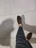奧迪馳 AODELZ豆豆鞋男秋季商務(wù)棕色英倫皮鞋增高套腳懶人一腳蹬厚底休閑樂(lè )福鞋 棕色 42 曬單實(shí)拍圖