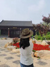 迪淑琪春夏韓國草編網(wǎng)紅平頂禮帽平沿鏤空遮陽(yáng)防曬法式綁帶草帽咸草編織 咖啡色綁帶 可調節（55-58cm） 曬單實(shí)拍圖