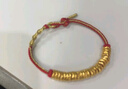 水貝黃金碎盤(pán)纏手繩足金999碎金幾兩紅繩款女送老婆送閨蜜七夕禮物 （定價(jià)）碎金幾兩手繩金重約2g 曬單實(shí)拍圖
