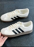 adidas T頭鞋 VL COURT復古板鞋德訓鞋男女阿迪達斯輕運動(dòng) 漢玉白/黑色/樹(shù)脂黃   41 曬單實(shí)拍圖
