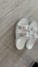 卡駱馳crocs拖鞋輕便耐磨貝雅涼鞋男女同款透氣休閑鞋|207627 白色-100 37 /38(230mm) 曬單實拍圖