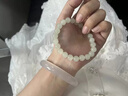胖東來品質(zhì)高端天然和田玉手串女款手鏈玉石冰晴水散珠手鐲白玉 【高端白冰晴】珠徑約8mm --【優(yōu) 曬單實(shí)拍圖