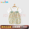 優(yōu)奇女?huà)胂难b莫代爾嬰兒衣服短袖連體衣夏季薄款寶寶裙子甜美可愛(ài)哈衣 曬單實(shí)拍圖