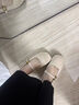 鉑吶苓淺口復(fù)古單鞋女秋季新款法式芭蕾溫柔仙女絨面瑪麗珍鞋平底豆豆鞋 絨面平底單鞋【米色】 38 曬單實拍圖