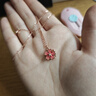 銀千惠999足銀項鏈女士桃花吊墜高級感輕奢七夕情人節禮物送女朋友生日 婉轉桃花項鏈/999足銀+七倉配送/當次日達 花朵可旋轉/七夕節女生禮物配證書(shū)/玫瑰花禮盒送老婆 曬單實(shí)拍圖