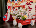 kidpop兒童多功能小推車(chē)玩具學(xué)步車(chē)男女寶寶生日創(chuàng  )意禮物 7-36個(gè)月價(jià)保 紅色（PP材質(zhì)車(chē)斗）贈防傾倒牽繩 曬單實(shí)拍圖
