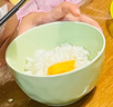 佩爾森奶油風(fēng)陶瓷米飯碗家用2024新款吃飯碗高顏值碗碟套裝面碗湯碗餐具 4.75英寸飯碗混色 4件套 曬單實(shí)拍圖