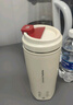 摩飛電器（Morphyrichards）【全新升級】燒水杯奶泡杯家用打奶泡器牛奶打發(fā)器電動咖啡攪拌加熱便攜式燒水壺MR6066 0.3L 椰奶白 曬單實拍圖