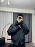 橙八PU皮立領(lǐng)羽絨棉服男秋冬季保暖外套男女同款加厚衣服棉衣面包棉襖 黑色 XL 曬單實(shí)拍圖