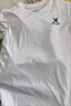 特步（XTEP）兒童童裝男女童純色圓領(lǐng)反光條短袖針織衫 珍珠白 130 曬單實(shí)拍圖