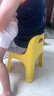 禧天龍家用加厚凳子椅子帶靠背幼兒矮凳寶寶椅小板凳換鞋凳 創(chuàng  )意凳子 亮麗黃1只裝【新款椅凳】 曬單實(shí)拍圖