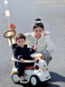 麥格萌兒童電動(dòng)車(chē)1-3-6歲新款寶寶玩具車(chē)可坐人寶寶遙控電瓶車(chē)周歲禮物 兒童玩具車(chē)卡其色【推桿滑行款】 兒童滑行車(chē)扭扭車(chē)防側翻六一兒童節生日禮物 曬單實(shí)拍圖