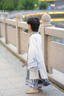 韞舜漢服男童國學(xué)服兒童中國風(fēng)古裝書童服裝幼兒園小學(xué)生演出服 文竹里衣+大袖衫 （男女同款） 140 碼丨適合135-145cm 曬單實拍圖