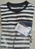 ASK JUNIOR童裝男童T恤夏薄透氣條紋撞色休閑半袖運動(dòng)短袖t桖男童 150  曬單實(shí)拍圖