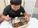 雙槍（Suncha）鈦健康不銹鋼飯盒學生上班族可微波爐餐盒比316好1.5L配保溫袋 曬單實拍圖