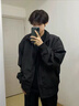 良茨三防飛行夾克外套男加棉加厚秋冬一整套立領(lǐng)棒球服外套工裝沖鋒衣 黑色夾克 XL 120-150斤 曬單實(shí)拍圖