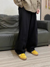森馬（Semir）休閑褲男發(fā)熱抑菌針織衛褲寬松直筒褲25冬長(cháng)褲子百搭109725127104 曬單實(shí)拍圖