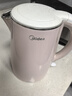 美的（Midea）電熱水壺家用電水壺燒水壺 雙層防燙 0涂層食品級304不銹鋼 1500W快速沸騰 1.7L大容量 HJ1705 曬單實(shí)拍圖